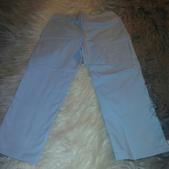 New Baby Blue Casual Crop Pants - Picture 2 of 8